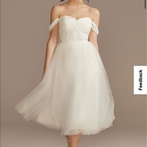 David’s Bridal Wedding little white dress (separates)